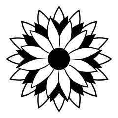 Geometric floral shape