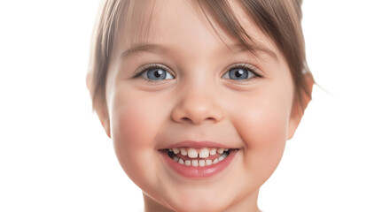 Joyful Smiling Child Portrait on Transparent Background
