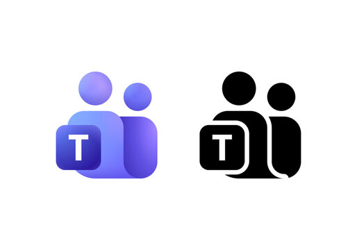 High resolution Microsoft Teams logo icon transparent png. Microsoft team vector logotype