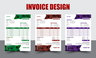 Editable Corporate Invoice Layout – Vector Invoice Template for Business and Billing