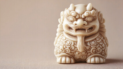 Netsuke dragon figurine made of ivory with intricate details , art catalogs, auction visuals, Japanese culture promotions, museum publications, educational materials, cultural branding 