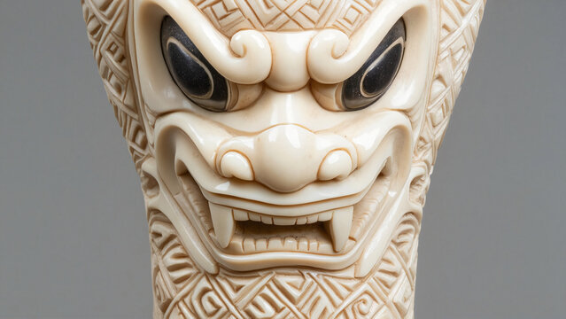 Netsuke dragon figurine with intricate carvings and fierce expression, art catalogs, auction visuals, Japanese culture promotions, museum publications, educational materials, cultural branding 