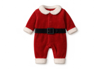 Baby santa claus costume onesie for children, red and white christmas outfit clothing, festive infant fashion concept