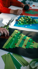 Fototapeta premium Idea for Christmas creativity with children