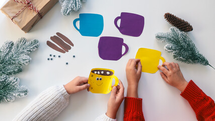 Idea for Christmas creativity with children.