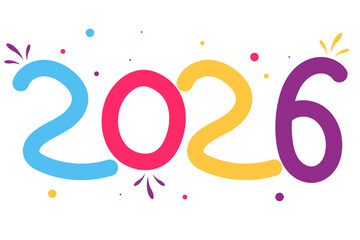 Colorful Abstract 2026 New Year Event Banner design, vector illustration