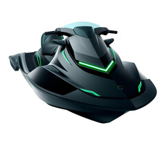 Photo of jet ski isolated on transparent background