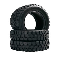 Photo of black rubber tires stacked  isolated on transparent background