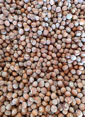 hazelnut placer, natural background of nuts
