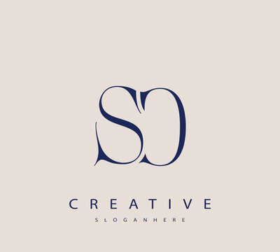 Sophisticated and stylish letter logo design featuring the combination of the letters S and D in dark blue color scheme perfect for branding stationery website headers or social media graphics