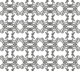 Seamless pattern in hand drawn doodle style on white background