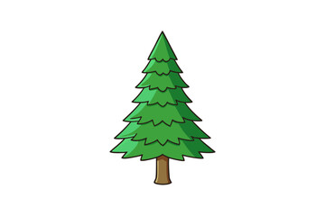 Pine tree victor art design white background
