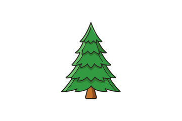 Pine tree victor art design white background