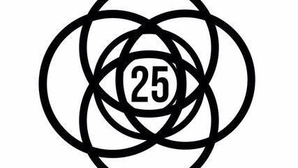 Abstract 30-Second Countdown Animation: Black and White Timer with Rotating Geometric Shapes Motion Graphics - Powered by Adobe