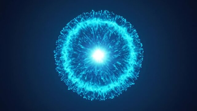A glowing blue energy sphere with a bright center surrounded by an ethereal aura