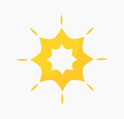 Christmas star shining icon. Holiday design element. Vector illustration.