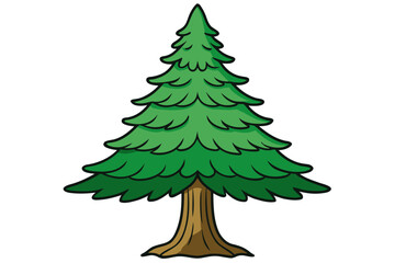 Cedar tree victor art design white background no name