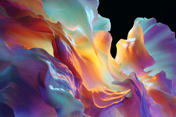 Awangardowe tło – abstrakcyjne kolorowe fale, geometryczne struktury i futurystyczne tekstury