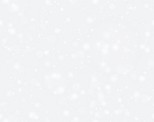 Seamless PNG white snowfall light effect isolated on transparent background. Special semitransparent overlay for winter mood design, wrapping paper or Christmas page fill layer
