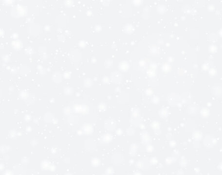 Seamless PNG white snowfall light effect isolated on transparent background. Special semitransparent overlay for winter mood design, wrapping paper or Christmas page fill layer