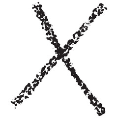 X sign. Abstract textures signs