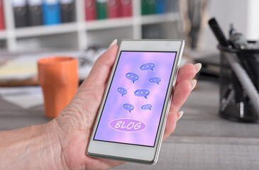 Blog concept on a smartphone