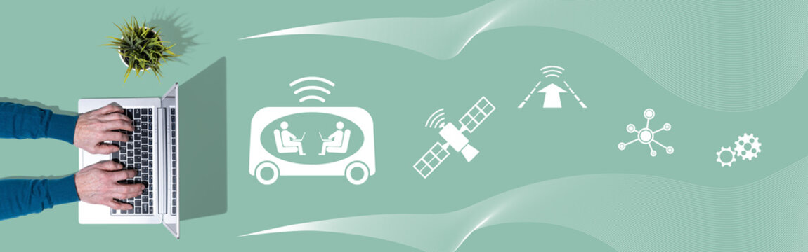 Concept of self-driving car - Powered by Adobe