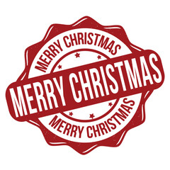 Merry Christmas label or stamp