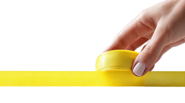 Security Barrier Tape on Transparent Background