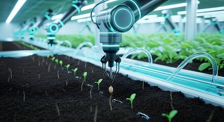 Automation of agriculture through technology in a modern indoor farm