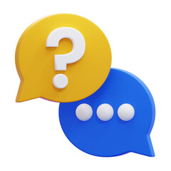 Conversation Bubbles with Question Mark and Dots