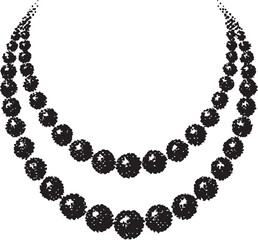 Halftone Pearl Necklace Illustration