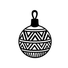 Black and White Christmas Ornament Vector Illustration

 

 
