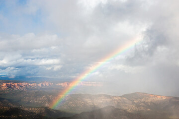 rainbow over the mountains