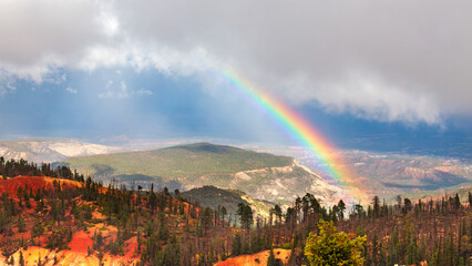 rainbow over the mountains