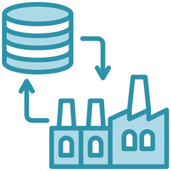 Big Data Icon, Mini Illustration Relate To Industry 4-0, Modern Industry. Use For Modern Concept, Ui, Ux Web And App Development.