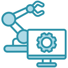 Control Center Icon, Mini Illustration Relate To Industry 4-0, Modern Industry. Use For Modern Concept, Ui, Ux Web And App Development.