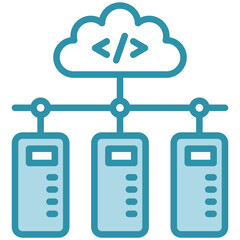 Data Hub Icon, Mini Illustration Relate To Industry 4-0, Modern Industry. Use For Modern Concept, Ui, Ux Web And App Development.