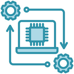 Machine Icon, Mini Illustration Relate To Industry 4-0, Modern Industry. Use For Modern Concept, Ui, Ux Web And App Development.