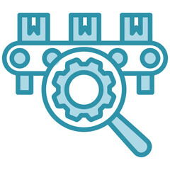 Process Control Icon, Mini Illustration Relate To Industry 4-0, Modern Industry. Use For Modern Concept, Ui, Ux Web And App Development.