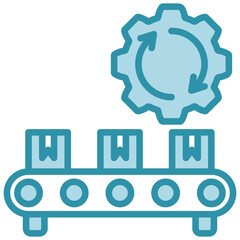 Automation Icon, Mini Illustration Relate To Industry 4-0, Modern Industry. Use For Modern Concept, Ui, Ux Web And App Development.