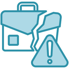 Job Loss Icon, Mini Illustration Relate To Industry 4-0, Modern Industry. Use For Modern Concept, Ui, Ux Web And App Development.