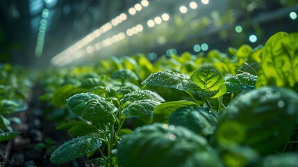 Vibrant green seedlings thrive under bright grow lights, symbolizing healthy growth and future harvest potential.
