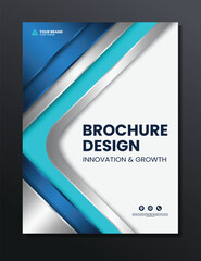 Naklejka premium abstract silver background illustration brochure template design