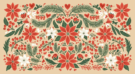 Collection of Christmas and winter holiday outline icons. A set of festive linear symbols for graphic design, including Santa, reindeer, and snowflakes