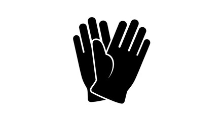 Obraz premium Black Gloves Protective Handwear for Various Applications.