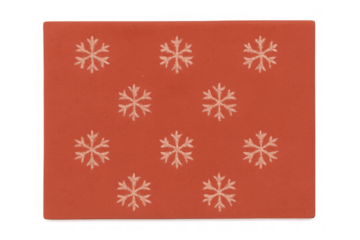 Red background with seamless snowflake pattern creating a festive winter holiday design, isolated on transparent