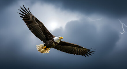Stormy Skies – Eagle in Flight