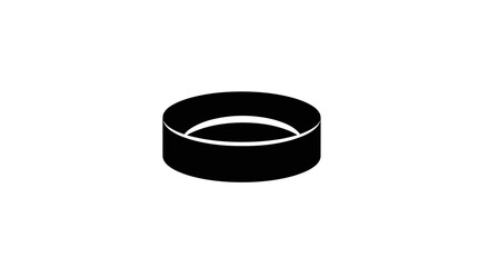 Black Ring Object Isolated on White Background.