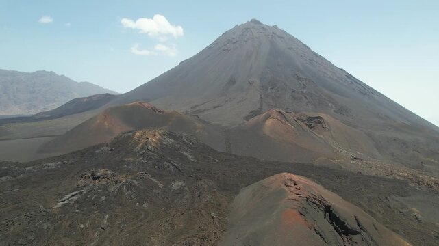 CAPE VERDE - 9.4.2025 - Great aerial footage moving closer to Cape Verde's Pico do Fogo volcano.